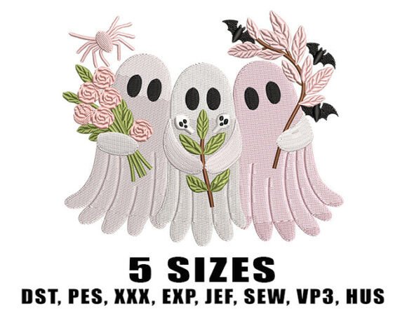 A Cozy Review of the Pastel Ghost Trio Embroidery Design