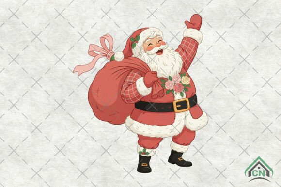 A Joyful Santa Claus Design for Real-World Embroidery
