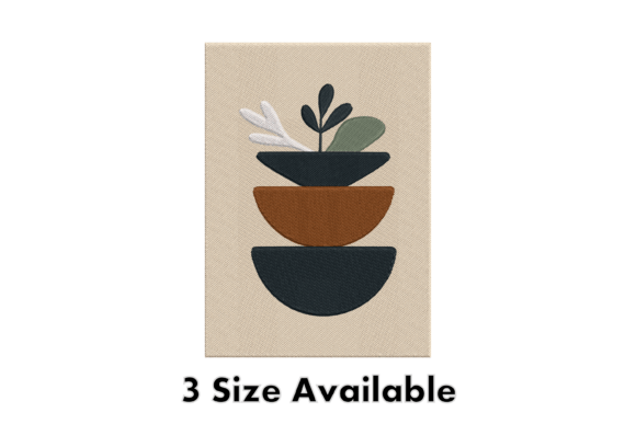 A Minimal Botanical Stacked Pot Embroidery Review