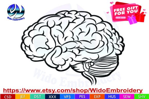 A Professional Review of Anatomical Brain Embroidery Design