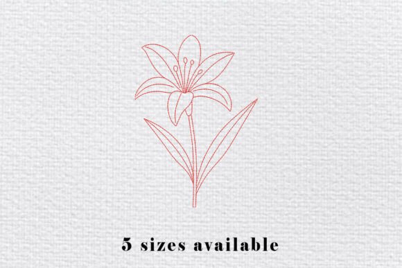 A Real-World Review of the Lily Flower Outline Embroidery Design
