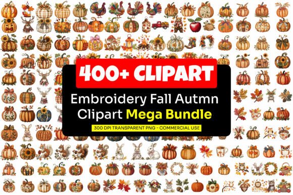 Embroidery Designer Review of the Fall Clipart Bundle