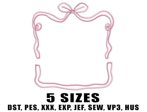 Open Ribbon Frame Embroidery Design Review for Boutique Apparel