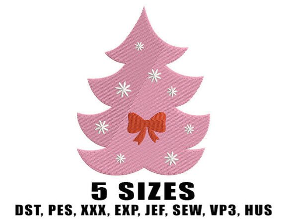 Pink Christmas Tree Embroidery Design Review