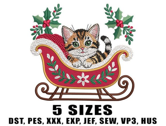 Sleigh Cat Christmas Embroidery Design: A Business Review